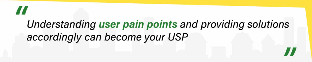 User paint points